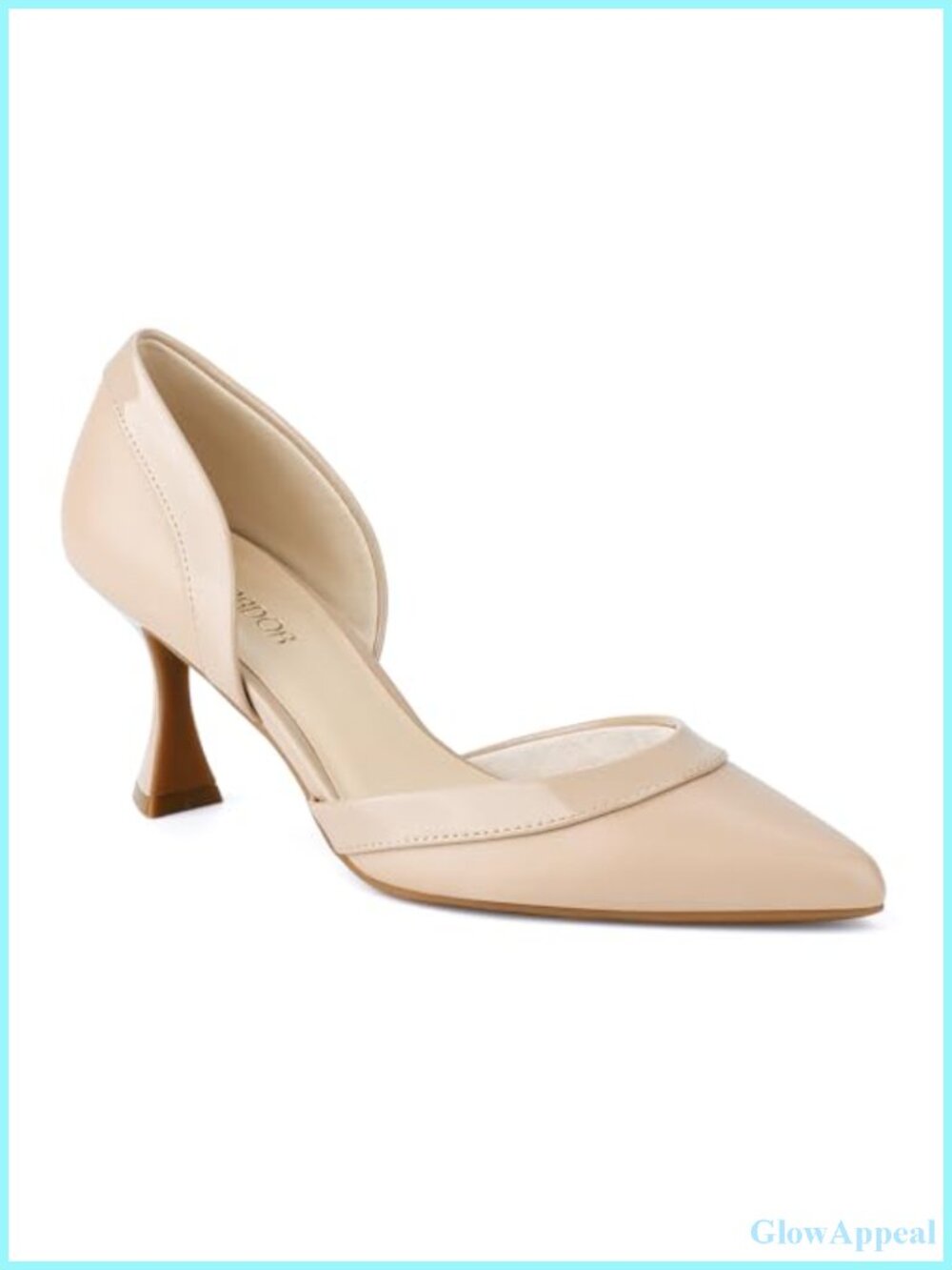 Faux Leather Kitten Heel Pumps Low Heel Pointed Toe Dress Shoes